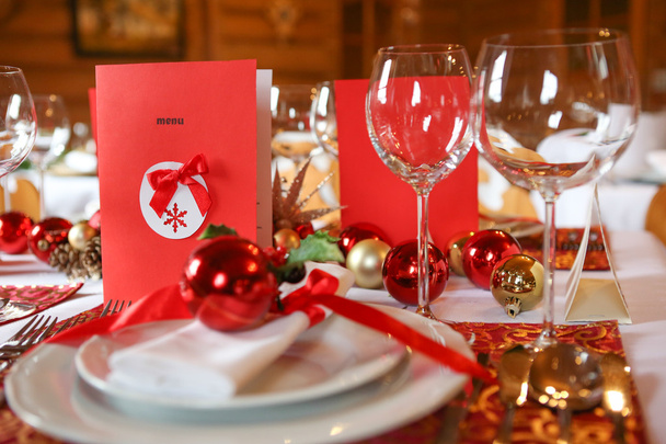 mesa tradicional de Navidad
 - Foto, Imagen