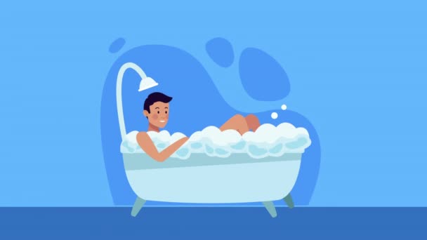 rester à la maison campagne avec l'homme dans la baignoire
 - Séquence, vidéo