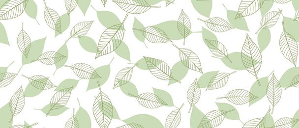 Green leaves background - Vector, Image
