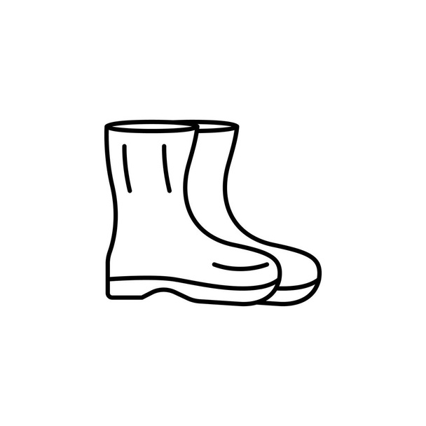 icona della linea di stivali illustrazione su sfondo bianco. Segni e simboli possono essere utilizzati per il web, logo, app mobile, UI, UX
 - Vettoriali, immagini