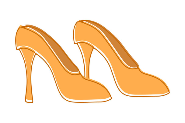 Doodle femmes chaussures icône isolée sur blanc. Dessin à la main art. Illustration vectorielle de croquis. SPE 10
 - Vecteur, image