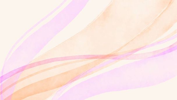Streifen pfirsichorange und rosa Aquarell texturierte digitale Kunst auf weißem Hintergrund. Druck für Karten, Banner, Poster, Web, Schreibwaren, Einbände, Packpapier, Schachteln, Pakete. - Foto, Bild