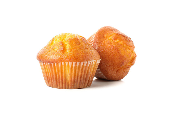 Νόστιμα νόστιμα muffins που απομονώνονται σε λευκό φόντο - Φωτογραφία, εικόνα