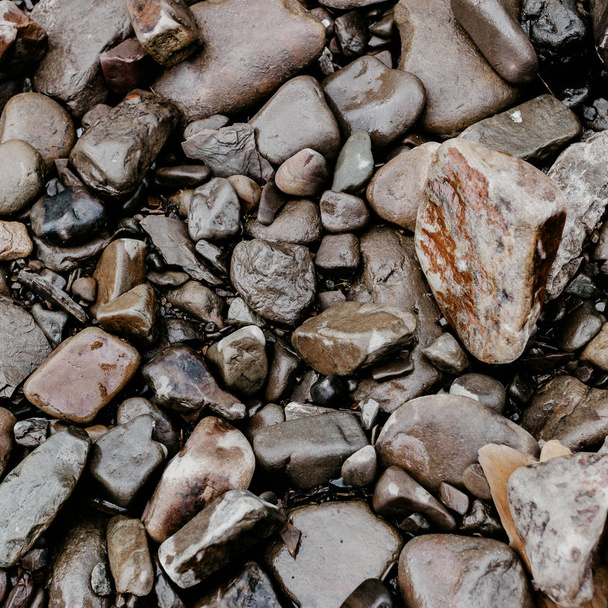 Pebbles no fundo da praia
 - Foto, Imagem
