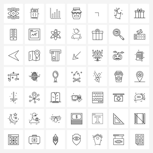 49の普遍的なシンボル｜家、情報、データ、ビジネスベクトルのイラスト - ベクター画像