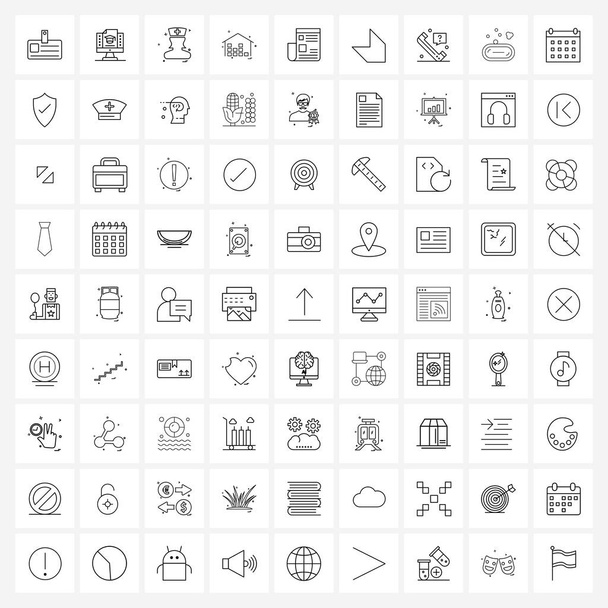 81 Universelle Symbole Pixel Perfekte Symbole der Kommunikation, Haus, online, zu Hause, Spezialist für Vektorillustration - Vektor, Bild