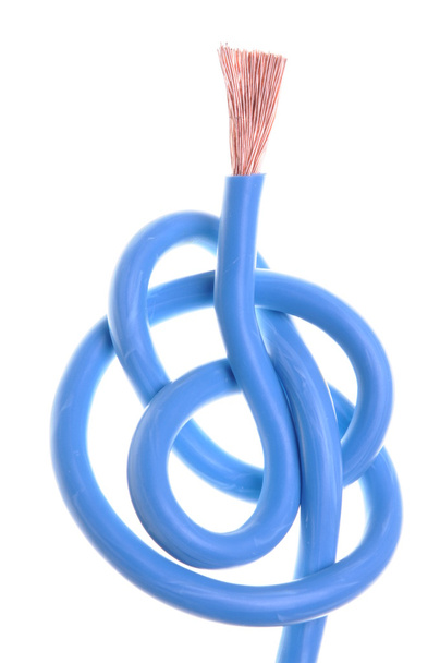 Cables eléctricos azules
 - Foto, imagen