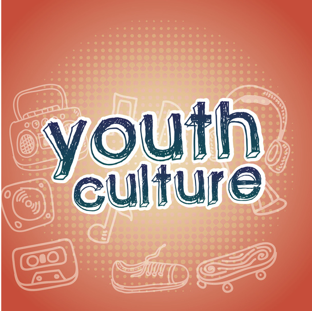 jeugdcultuur - Vector, afbeelding