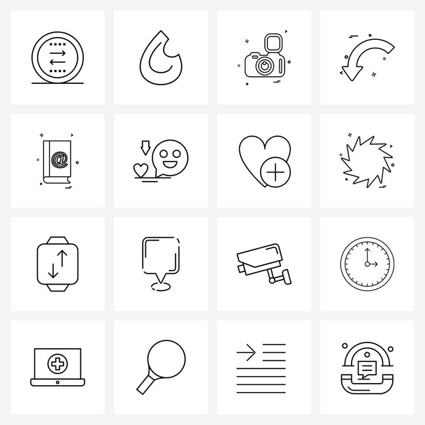 16 Editable Vector Line Icons and Modern Symbols of direction, snail, image, photo Vector Illustration - Vektor, kép
