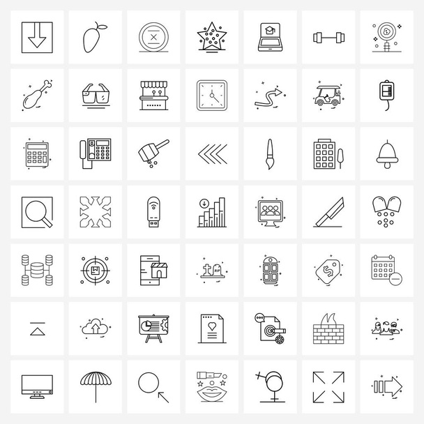 Упрощенный набор из 49 линейных иконок, таких как диплом, здоровье, базовый, медицинский, звездный вектор
 - Вектор,изображение