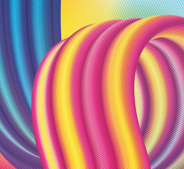 Яркие цвета и волнистые с векторным дизайном потока
 - Вектор,изображение