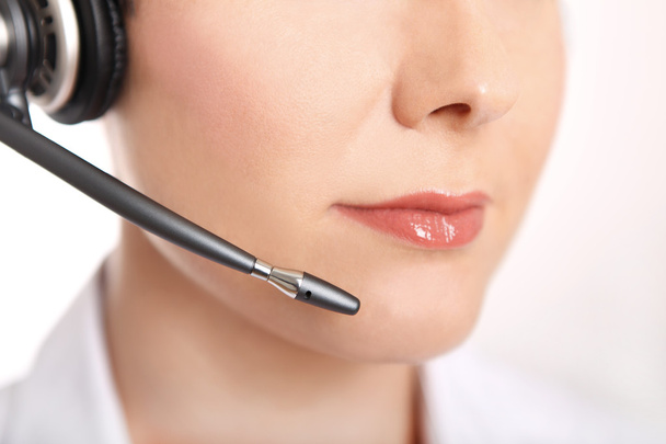 Woman with headset - Photo, Image