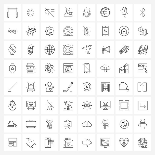 Pixel Täydellinen sarja 64 Vektori Line kuvakkeet kuten ruoka, avatar, palata, profiili, avatar Vector Illustration
 - Vektori, kuva
