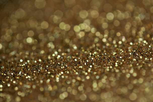 Λαμπερό χρώμα χαλκού glitter υφή φόντο με αντίγραφο χώρο και όμορφο bokeh - Φωτογραφία, εικόνα
