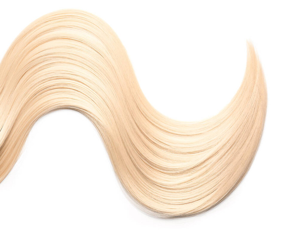 Красиве довге світле волосся на білому тлі
 - Фото, зображення