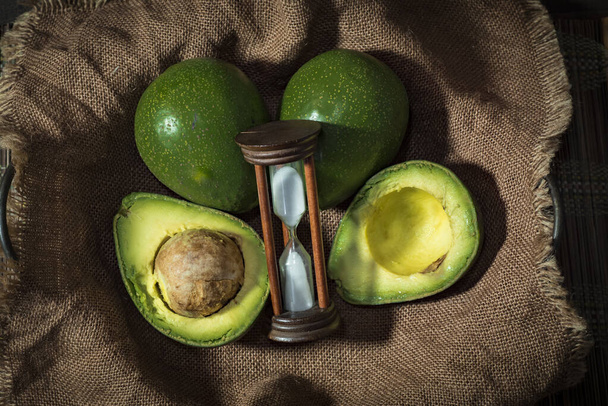 ripened organic hass avocados help to lead a healthy and balanced diet - Photo, Image