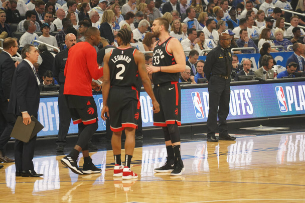Orlando Magic Hosts the Toronto Rapters during the NBA Playoff Round 1 at the Amway Arena in Orlando Florida on Friday April 19, 2019.  Photo Credit:  Marty Jean-Louis - Photo, Image