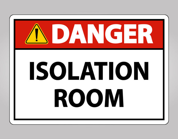 Segno della stanza di isolamento del pericolo isolato su sfondo bianco, illustrazione vettoriale EPS.10
  - Vettoriali, immagini
