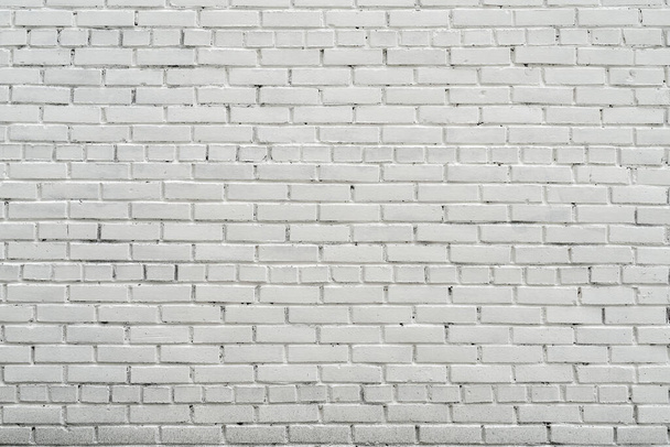 White wall of an old house. Brick wall texture. White abstract background. - Photo, Image
