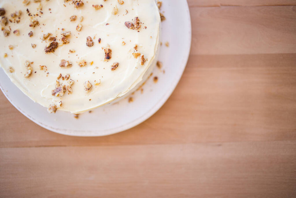Close up image of a delicious carrot cake freshly baked - 写真・画像