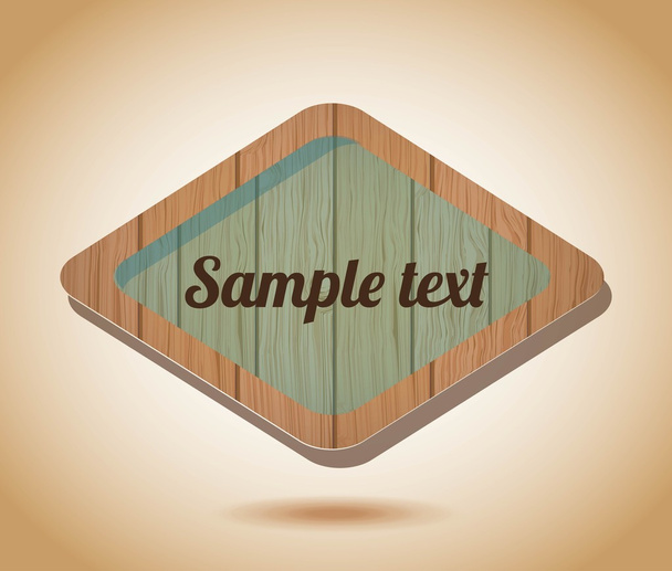 wooden label - Vector, Image