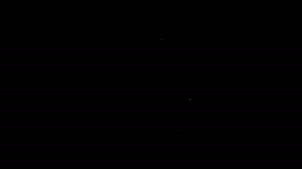 Bílá čára Sůl a pepř ikona izolované na černém pozadí. Vaření koření. Grafická animace pohybu videa 4K - Záběry, video