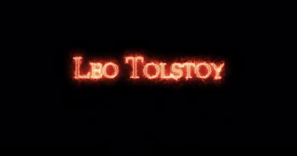 Leo Tolstoi schrieb mit Feuer. Schleife - Filmmaterial, Video
