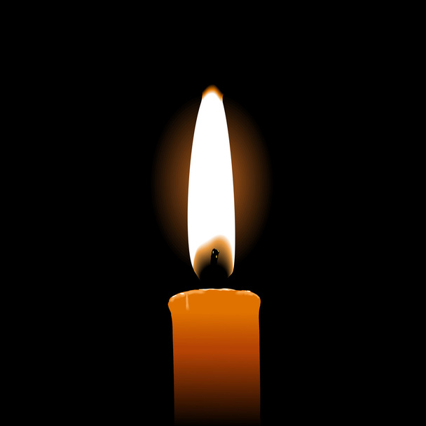 Single candle - Vektor, obrázek