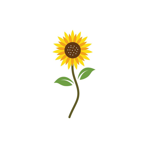 Sunflower logo icon vector illustration - Διάνυσμα, εικόνα
