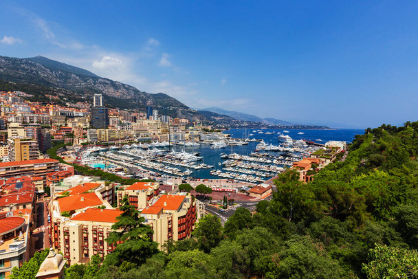 Прекрасний панорамний вид на Монте-Карло, Монако, Кот-д'Азур, Європа - Фото, зображення