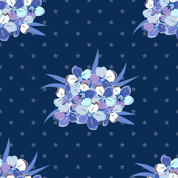 Szín zökkenőmentes virágvektor minta  - Vektor, kép