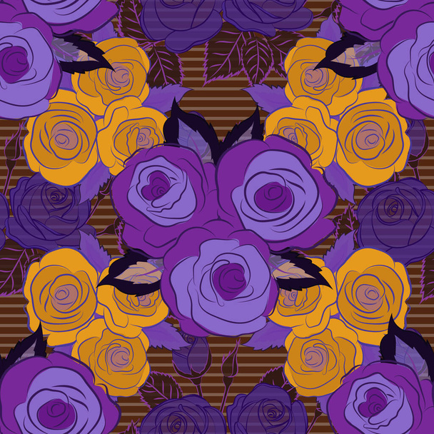 Color seamless floral vector pattern  - Vektori, kuva