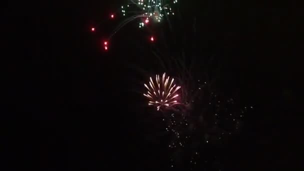Ünnepségek Tűzijáték egy fesztiválon - Felvétel, videó