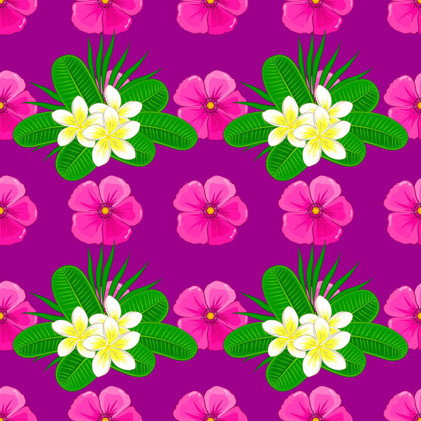 Color seamless floral vector pattern  - Vector, afbeelding