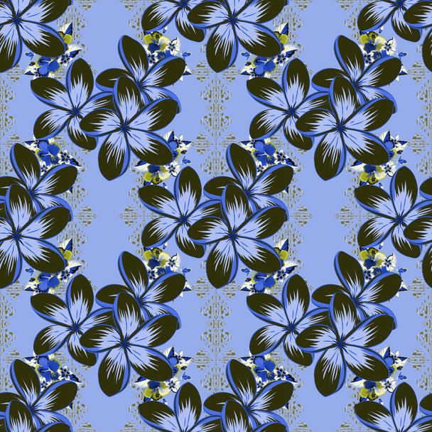 Color seamless floral vector pattern  - Вектор,изображение