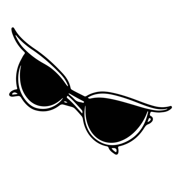 Art numérique mignon contour doodle lunettes de soleil élégantes à la mode. Impression pour bannières, affiches, cartes, textiles, web design, cartes d'invitation, papier d'emballage, papeterie
. - Photo, image