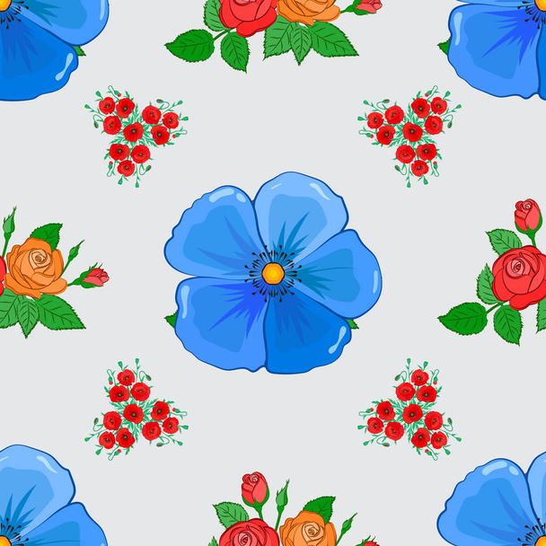 Απρόσκοπτη floral διανυσματική απεικόνιση - Διάνυσμα, εικόνα