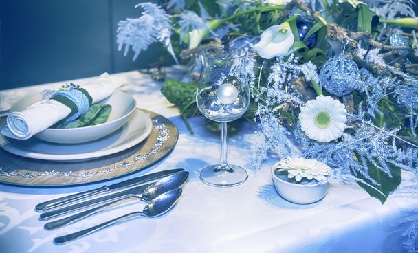 winter party table - Photo, Image