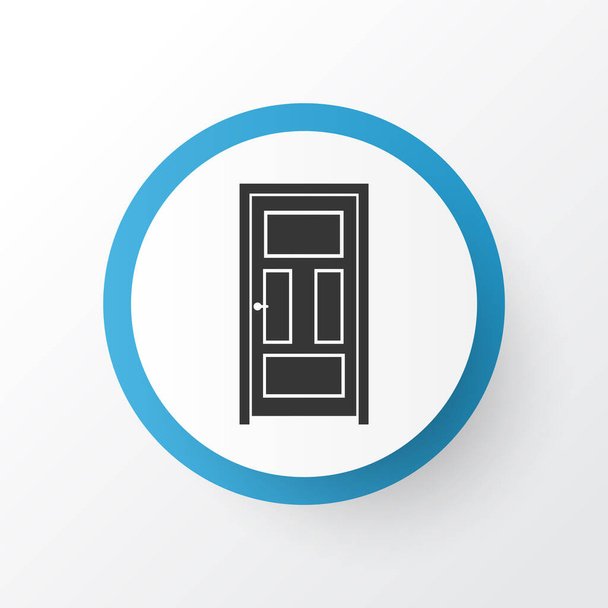 ドアのアイコン記号。トレンディーなスタイルでプレミアム品質隔離された入り口要素. - 写真・画像