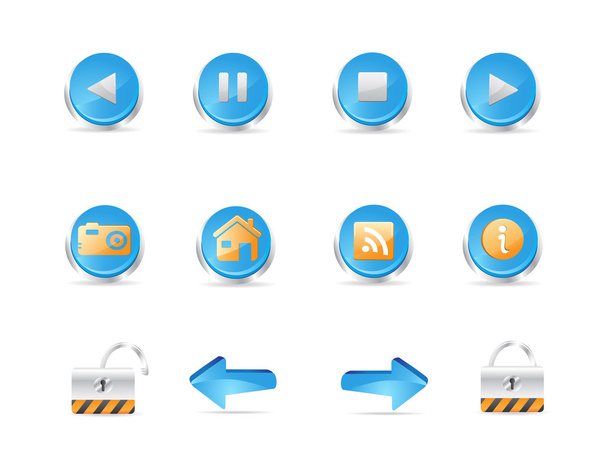 3D web icons - Vector, Image