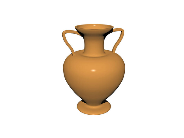 bruine aardewerk vaas als sieraad - Foto, afbeelding