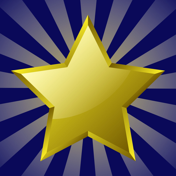 Gouden ster - Vector, afbeelding