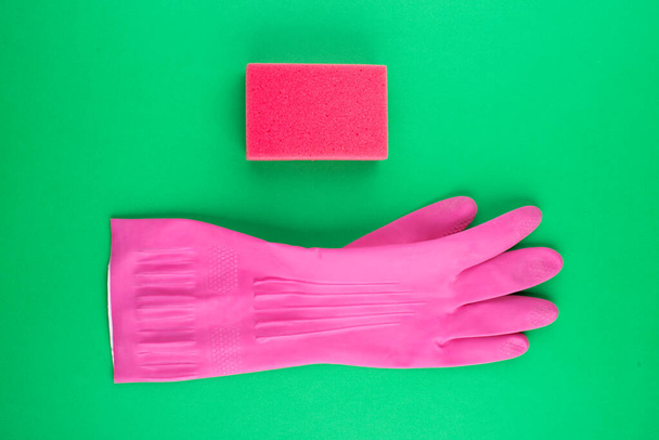 rubber gloves for cleaning. hand protection gloves - 写真・画像