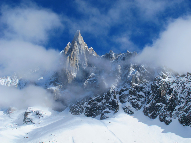 francuskich Alpach zimą, chamonix - Zdjęcie, obraz