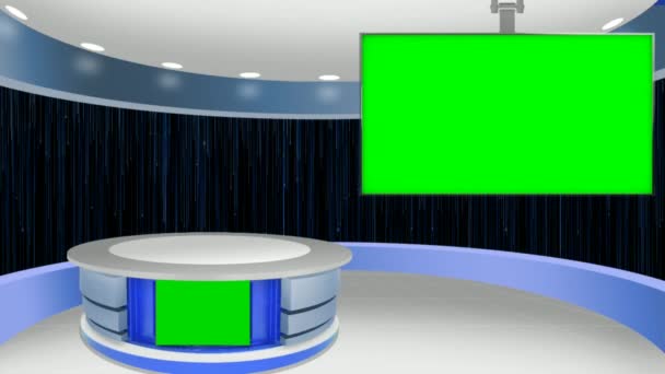 Virtual News Studio Set Tela Verde
 - Filmagem, Vídeo