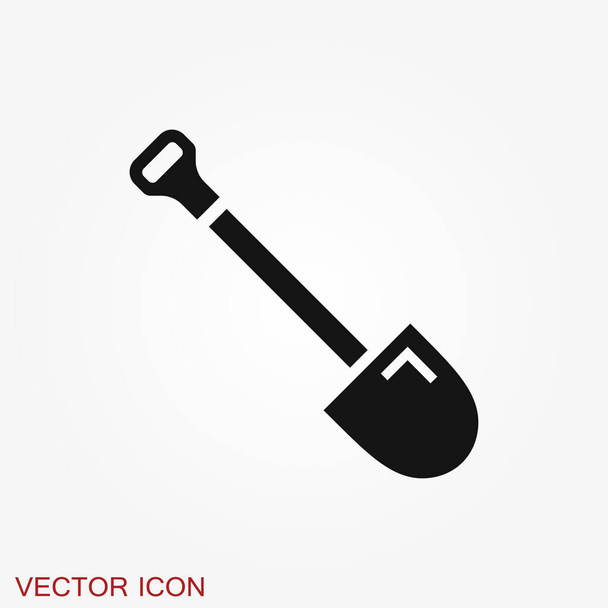 Lapát vektor ikon, Illusztráció a háttérben. - Vektor, kép