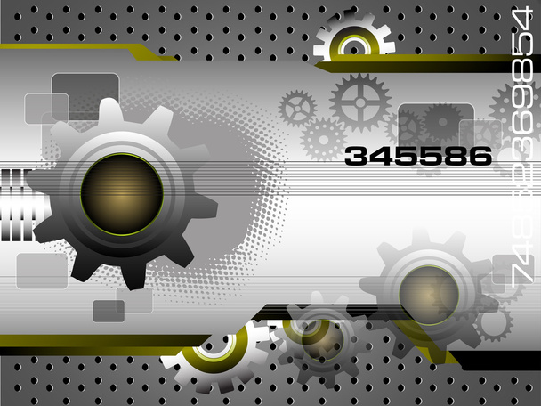 Technology design with gears - Vector, Image