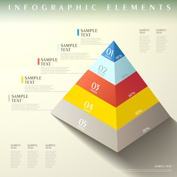 abstract pyramid infographics - Vetor, Imagem