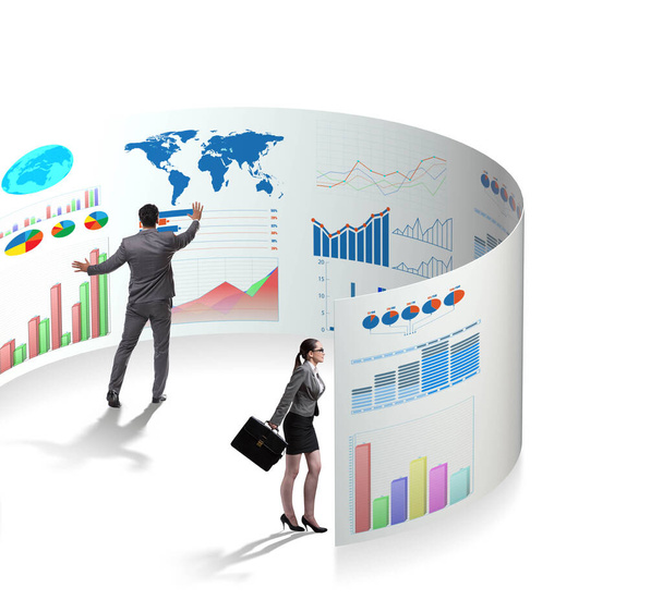 Konzept von Business Charts und Finanzvisualisierung - Foto, Bild