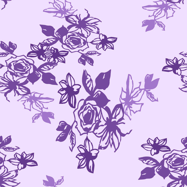 seamless flower pattern with background.beautiful seamless pattern.allover design.seamless vintage pattern - Photo, Image